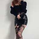 Halloween Spider Web Gothic Stockings, Women's Fishing Net Stockings, Halter Pantyhose, Bat Spider Web High Socks, Striped Mesh Stockings (Black)