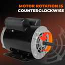 GXYWADY 3 HP SPL Universal Air Compressor Motor 56 Frame 3450RPM Single Phase TEFC 5/8 Inch Shaft 60Hz