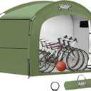 Waterproof Portable Bike Storage Tent with Extended Width for 3-5 Bikes, Clips Easy Setup Outdoor Bike Tent, Bicycle Shelter for Motorcycle, Garden Tools, Lawn Mower, XXL Bike Shed, Green