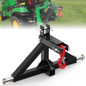 3 Point Trailer Hitch 2 Receiver Quick Hitch Compatible with Towing Hook for Category 1 Tractors, Heavy Duty Towing Hitch Tractor Drawbar Hitch Adapter for BX, Kubota, John Deere, Kioti, Yanmar
