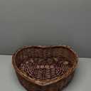 Kate Newborn Photography Props Brown Heart Shaped Rattan Basket Handcrafted Baby Doll Basket Set for Baby Photography Photoshoot