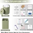 Sage Green Bathroom Accessories Set with Shower Curtain and Mats, 21 Pcs Resin Toothbrush Holder Sets with Holder and Lotion Soap Dispenser,Bathroom Countertop Organizer Set for Home Apartment