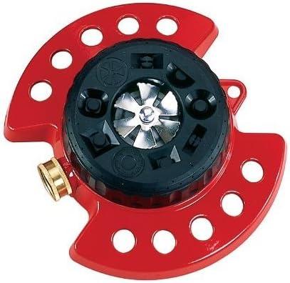 6 Pack Dramm 15021 ColorStorm 9-Pattern Turret Sprinkler with Heavy-Duty Metal Base - Red