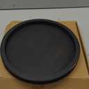 KULEDM Wooden Tray Decor, Small Beaded Coffee Table Tray Decor, Black Round Decorative Tray for Coffee Table, Dining Room Table Entryway and Living Room Table
