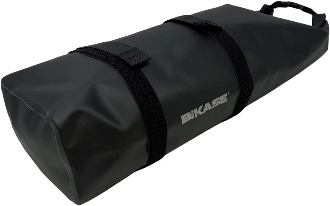 BiKase EBike Battery Bag - Waterproof & Fire Resistant, Mountable Battery Storage Bag, Fits Most Batteries, 245.0 cubic inches, Black, Solid (7" x 3.5" x 22")