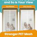 Flux Phenom Magnetic Screen Door Mesh 38x82 Inch Easy Install, Strong Magnet Strength, Self-Sealing Mesh, Pet Tested, Hands-Free Entry, Door Screen Magnetic Closure, Keeps Bugs Out - White