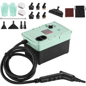 2500W Steam Cleaner - Adjustable 6-Level Steam Control, 15s Fast Heat, 1.6QT Water Tank, Portable High-Pressure Steamer for Home, Car, Grout