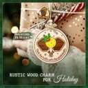 2 x Pickleball Christmas Ornament - Funny Wood Holiday Decor for Pickleball Lovers, Paddle and Ball Tree Hanging Gift for Player, Coach, or Team - Sports Xmas Keepsake, 2 Layer Wood