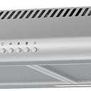 Midea MVU30W4AST 30 inch Under Cabinet Ducted/Ductless Convertible Slim Vent Durable Stainless Steel Kitchen Reusable Filter, 3 Speed Exhaust Fan and 2 LED Lights Range Hood, 100 CFM