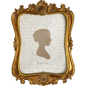 AELS 8x10 Inch Vintage Picture Frame, Elegant Antique Photo Frames with Glass Front, Photo Display, Tabletop Wall Hanging, Gift Ideas (Golden Bronze)