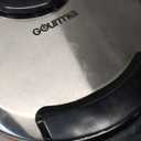 Gourmia Belgian Waffle Maker  Compact Design with Upright Storage, Adjustable Browning, and Easy-Clean Nonstick Ceramic Plates, Stainless Steel