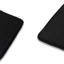 Greenjin Set of 2 Square Bar Stool Cushion,Non Slip Chair Pads with Ties,12 Inches Small Seat Cushion Machine Washable for Kitchen Dining Chairs Stools Black