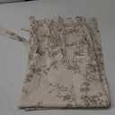 jinchan Floral Linen Tier Curtains 36 Inch Farmhouse Cafe Curtains Rod Pocket Country Flower Drapes for Small Windows for Kitchen Laundry Room Bathroom RV 2 Panels Light Filtering Taupe on Beige