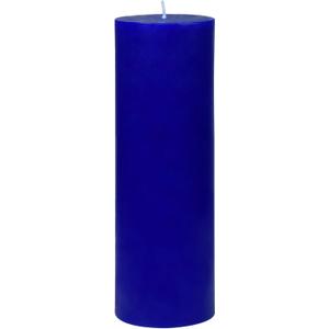 3 x 9 Inch Blue Pillar Candle, 3" D x 9" H, Blue