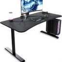 Respawn 1063 Gaming Desk with Cable Management - 63 Inch Ergonomic Full Computer Desk Mouse Pad, Sturdy Home Office Workstations, Laptop PC Console Gamer Table, Wooden Study Table for Bedroom - Black