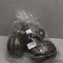 Winlyn 7 Pcs Assorted Artificial Gold Brush Black Pumpkins Rustic Decorative Halloween Faux Foam Pumpkins for Fall Halloween Thanksgiving Tabletop Centerpiece Mantel Kitchen Decor