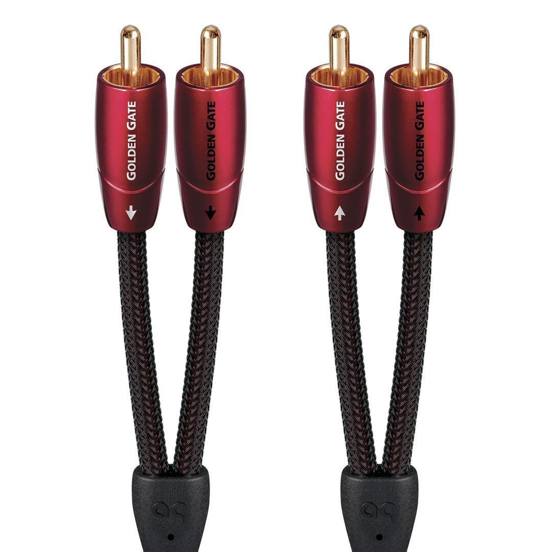 Audioquest Golden Gate Stereo Cable with 4 RCA Plugs, 0.6 m.