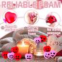 32 Pcs Heart Stress Balls,Mini Funny Heart Smile Squeeze Balls,Novelty Stress Relief Heart Shaped Ball for Class Reward,Valentines Party Gifts,Present Fillers