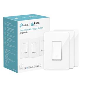 Kasa Smart Light Switch HS200P3, Single Pole, Needs Neutral Wire, 2.4GHz Wi-Fi Light Switch Compatible with Alexa and Google Home, UL Certified, No Hub Required, 3 Count -Pack of 1 , White
