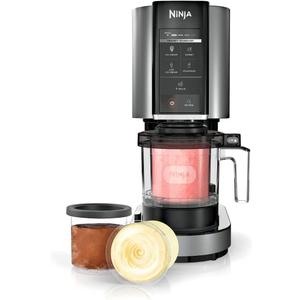 Ninja NC300 CREAMi Ice Cream Maker with (2) Pint Containers & Lids, Silver 