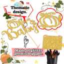 Gold Glitter Pumpkin Oh Baby Cake Topper, Welcome Baby/a Little Pumpkin is On the Way Cake Topper, Halloween Pumpkin Baby Shower/Gender Reveal Party Decorations