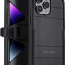 Pelican Voyager Series - iPhone 14 Pro Case 6.1" [Compatible With MagSafe] Magnetic Charging Phone Case With Belt Clip Holster Kickstand [18FT MIL-Grade Drop Protection] iPhone 14 Pro Cover - Black