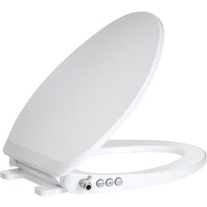 Bidet Toilet Seat Non-Electric, Self-Cleaning Dual Nozzles for Frontal & Rear Wash, Adjustable Water Pressure, Slow-Close Lid, Fits Elongated Toilets Hygienic & Eco-Friendly Upgrade (Elongated)