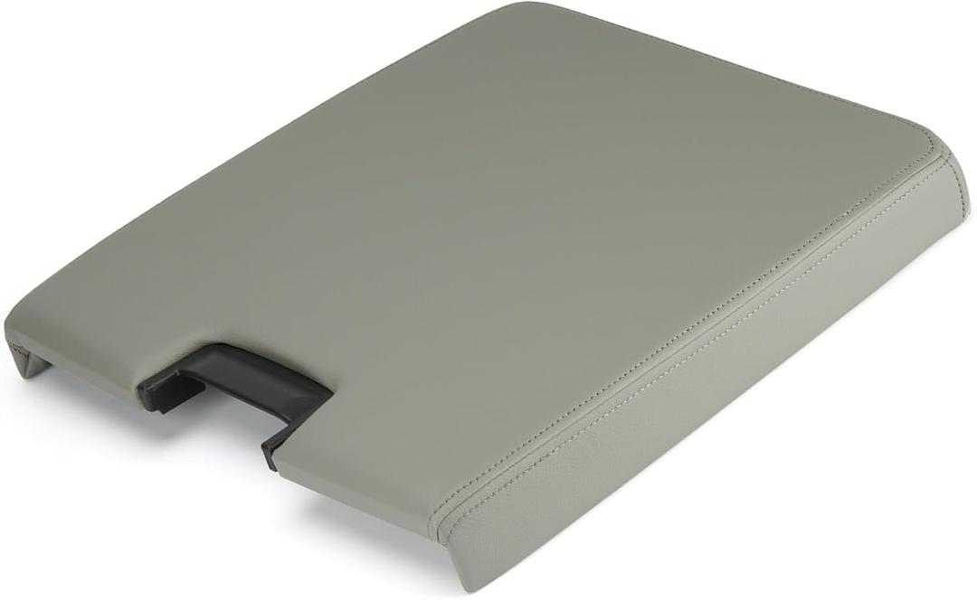 Grey Center Console Cover Armrest Lids with Base for 07-14 Chevy Avalanche Suburban Tahoe, 07-13 Silverado/GMC Sierra 1500 2500HD 3500HD, Yukon XL, Replace 20864153, 924835, 924-835 (2007-2014 Front Split-Bench Seat, Gray)