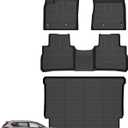 Wayhigh-All Weather Floor Mats & Cargo Liner Set for 2021 2022 2023 2024 2025 Nissan Rogue S|SV|SL|PlatinumNot Sport, Custom Fit TPE Heavy Duty Car Mats for Nissan Rogue Accessories- Black
