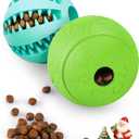 HIPPIH Dog Puzzle Toy 2 Pack, Interactive Dog Toys for Treat Dispensing, Durable Puppy Toys for Teething, Dog Treat Ball for Teeth/Slow Feeder/IQ Training/Playing, Blue-2.75, Green-3.14