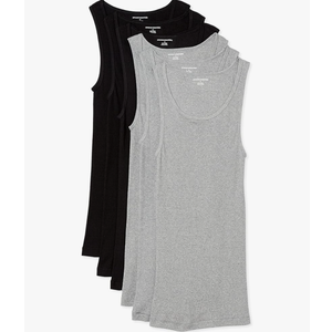 Amazon Essentials Men's Lightweight Tank Undershirts, Pack of 6 L