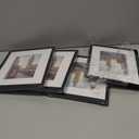 HOMERHYME 8x10 Picture Frame, 4 Pack Black Photo Frames for Tabletop or Wall Display, Fits Pictures 5x7 with Mat or 8x10 Without Mat, Poster Frame Collage with HD Plexiglass for Gallery Home Wall Decor