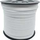 5mm Suede Cord, 50 Yards Suede Lace Faux Leather Cord for Bracelet Necklace Beading DIY Crafts Thread(White)