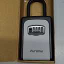 Puroma Lock Box, Large Key Lock Box Resettable Combination Code Lockbox, Portable Wall Mount Lockbox Security Safe Box for Outside Outdoor Home Office Door Handle House Key, Gray (1 Pack) (Grey)