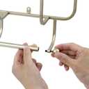 MyGift 2-in-1 Bathroom Magazine Rack with Toilet Paper Holder, Wall Mounted Bathroom Magazine Holder, Modern Brass Tone Metal Magazine Organizer Storage for Home or Office