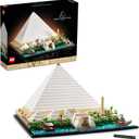 LEGO Architecture Great Pyramid of Giza Set 21058, Home Dcor Model Building Kit, Creative DIY Activity, Famous Landmarks Collection (Green)