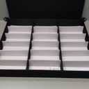 Juvale 18 Slot Sunglass Organizer, Display Case Storage for Women and Men, Eyeglasses (Black, 18.7 x 14.9 x 2.4 In)