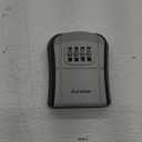 Puroma Key Lock Box, Portable Combination Lockbox Wall-Mounted Key Storage Box for House Keys, Resettable Code Safe Security Lock Box for Home, Office, Apartment Spare Key Storage (1 Pack, Gray)