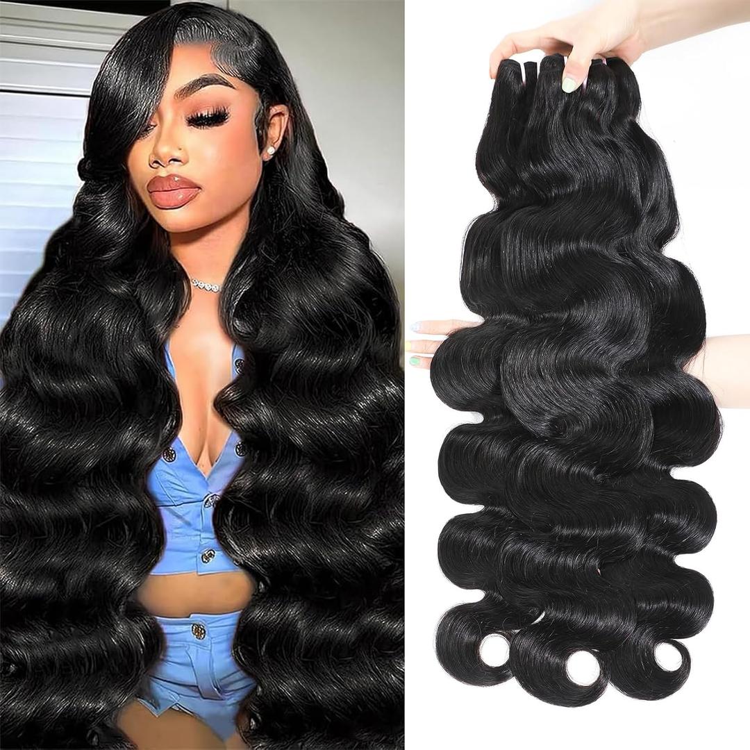15A Raw Indian Human Hair Bundles Body Wave Bundles Human Hair,Triple Lifespan Virgin Remy Hair,No Tangle Shedding,Keep Texture Silky Soft After Multiple Washes (3 Bundles Natural Black, 18 18 20)