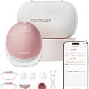 Momcozy Breast Pump Hands Free Upgraded Mobile Flow | M9, App Discreet Control with Personalized Multi-Modes & 15 Levels, Wearable Breast Pump 24mm, 1 Pack Cozy Red