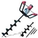DC HOUSE 1500W Electric Post Hole Digger Earth Auger Hole Digger Auger Digging Tools with 6" Digging and Extension Rods for Farmland Garden Plant (1500W+1 bit(6")+3 Ext(8"12"20"))
