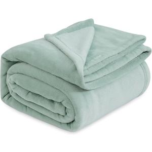 Bedsure GentleSoft Sage Green Fleece Blanket King Size - 280GSM Soft Lightweight Plush Cozy Blankets for Bed, Sofa, Couch, Travel, Camping (King (108" x 90"))