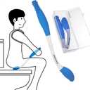 Foldable Toilet Aid15.7 Long Comfort Wipe Wand Bottom Buddy Toilet Self Tissue Aids for Toileting, Self Help Wipe Butt for Fat PeopleLimited Mobility,Elderly, Pregnancy