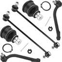 6pcs Lower Ball Joints Outer Tie Rod Ends Front Sway Bar End Links Kit for 2007-2012 for Hyundai Santa Fe 2011-2013 for Kia Sorento K90375 K750204 K750205 ES800035 ES800055