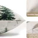 Christma Pine Trees Snowflake Pillow Covers 20x12 Inch Set of 2 Xmas Tree Cotton Linen Lumbar Decorative Rectangle Throw Pillow Case Winter Holiday Cushion Covers for Bedroom Sofa Living Room Chair