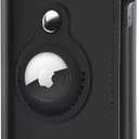 GAOCHALE AirTag Wallet Genuine Leather Air Tag Wallet RFID Technology Credit Card Holder with Minimalist Wallet for Men for Apple AirTag (No Airtag Included)(Black)