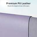 Aothia Faux Leather Desk Mat Large Mouse Pad, Non-Slip PU Leather Blotter, Waterproof Writing Surface for Office and Home (Lavender, 47.2" x 23.6")