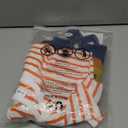 Baby Boy Clothes Newborn Striped Romper Summer Outfits + Infant Cartoon Animals Jeans Suspender Overalls 0-18 Months (Orange)