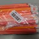 Baquler 24 Pcs 11'' Pink Orange Flameless Taper Candles Colorful Battery Operated Candles Sunset LED Plastic Gradient Flickering Candlestick for Bachelorette Wedding Summer Graduation Fall Party Decor