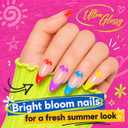 2 x AZUREBEAUTY Neon Nail Polish Set, 4 Bright Summer Shades Jelly Pink Purple Blue Yellow Nail Color Kit for Natural Nails, DIY Manicure Gift for Women